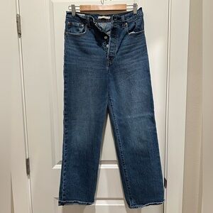 Levi’s Ribcage Straight Leg Classic Blue Women's Jeans